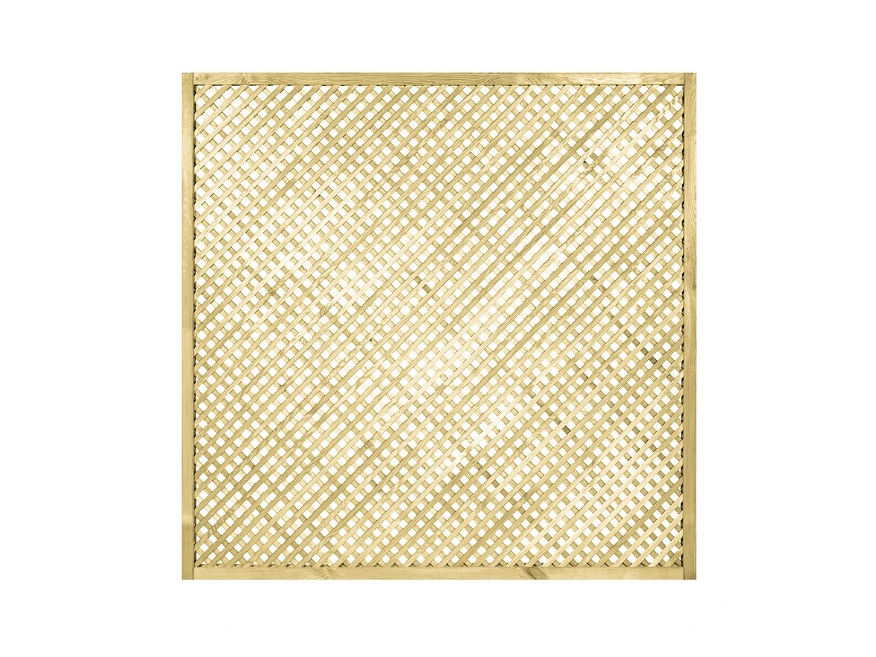 Vuren Trellis Scherm Diagonaal 180 x 180 cm - Afbeelding 1